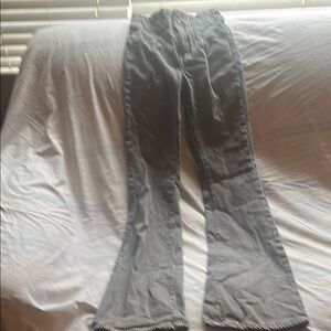 Free People Black and White Flare Jeans